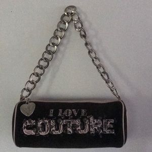 Juicy Couture Barrel bag with chain strap velour